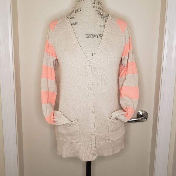 Vintage neon stripe cardigan - Picture 1 of 8